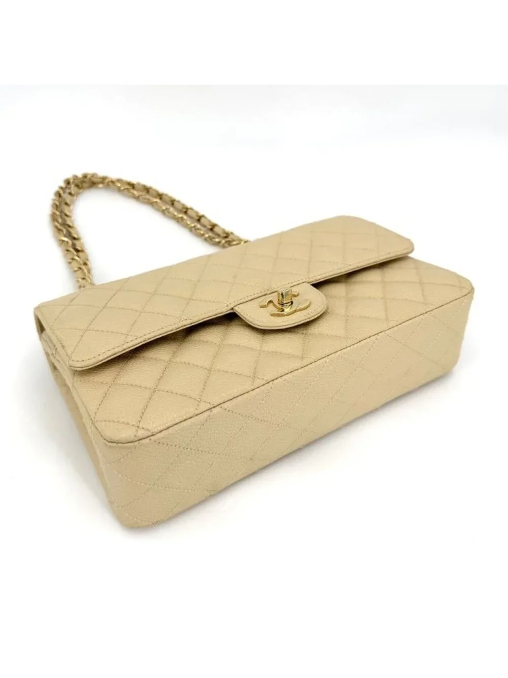 Chanel Shoulder Bag Quilted 25 Double Chain Flap Bag Crossbody CC Logo Turnlock